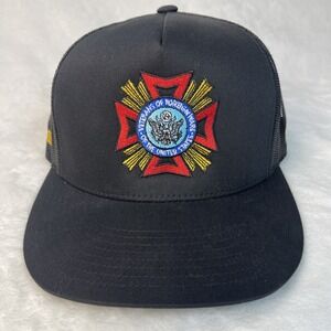 VFW Life Member Post 7534 Hat Black Mesh Snapback Veterans of Foreign Wars